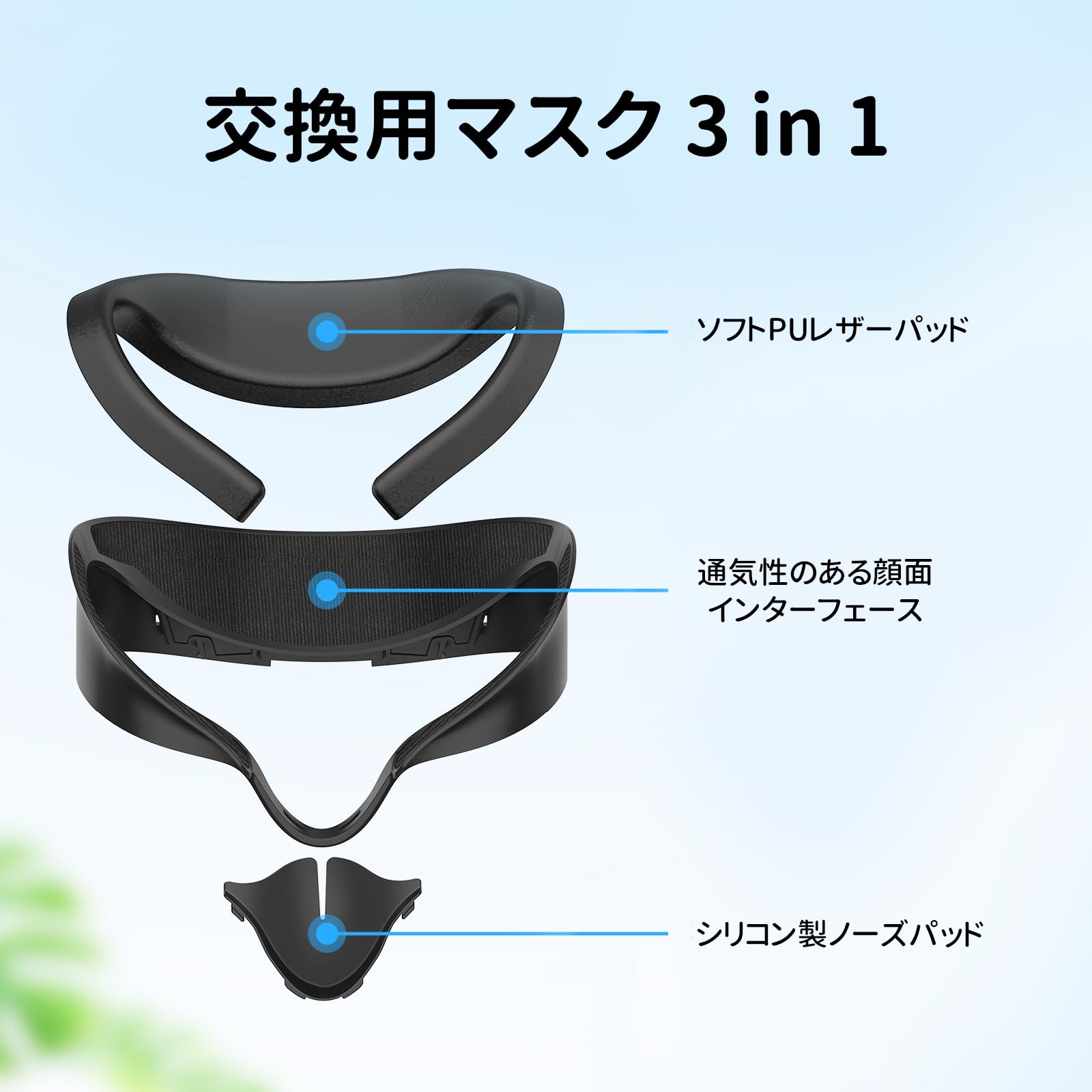  Quest 3s + アタッチメント(顔パッド+アジャスター） Meta Quest 3s + アタッチメント(顔パッド+アジャスター）