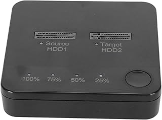 M.2 SSD Duplicator, Dual Bay M.2 SATA SSD Docking Station, Support Offline Clone Duplicator, Tool Free Type C to SATA SSD External Hard Drive Enclosure for B and M Key