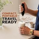 COFFEEZA Finero Mini Portable Espresso Machine with 50 Coffee Pods & Handheld Milk Frother Gift Set | Travel Coffee Maker for Capsules & Grounds | Perfect for Home, Office & Camping gallery image