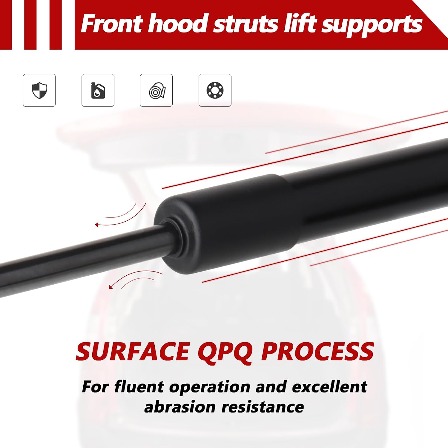 Hood Lift Supports for 2015-2019 Subaru Legacy & Outback - Gas Front Hood Struts, Bonnet Shock Absorbers Replacement #684748, PM3660, 57251AL00A