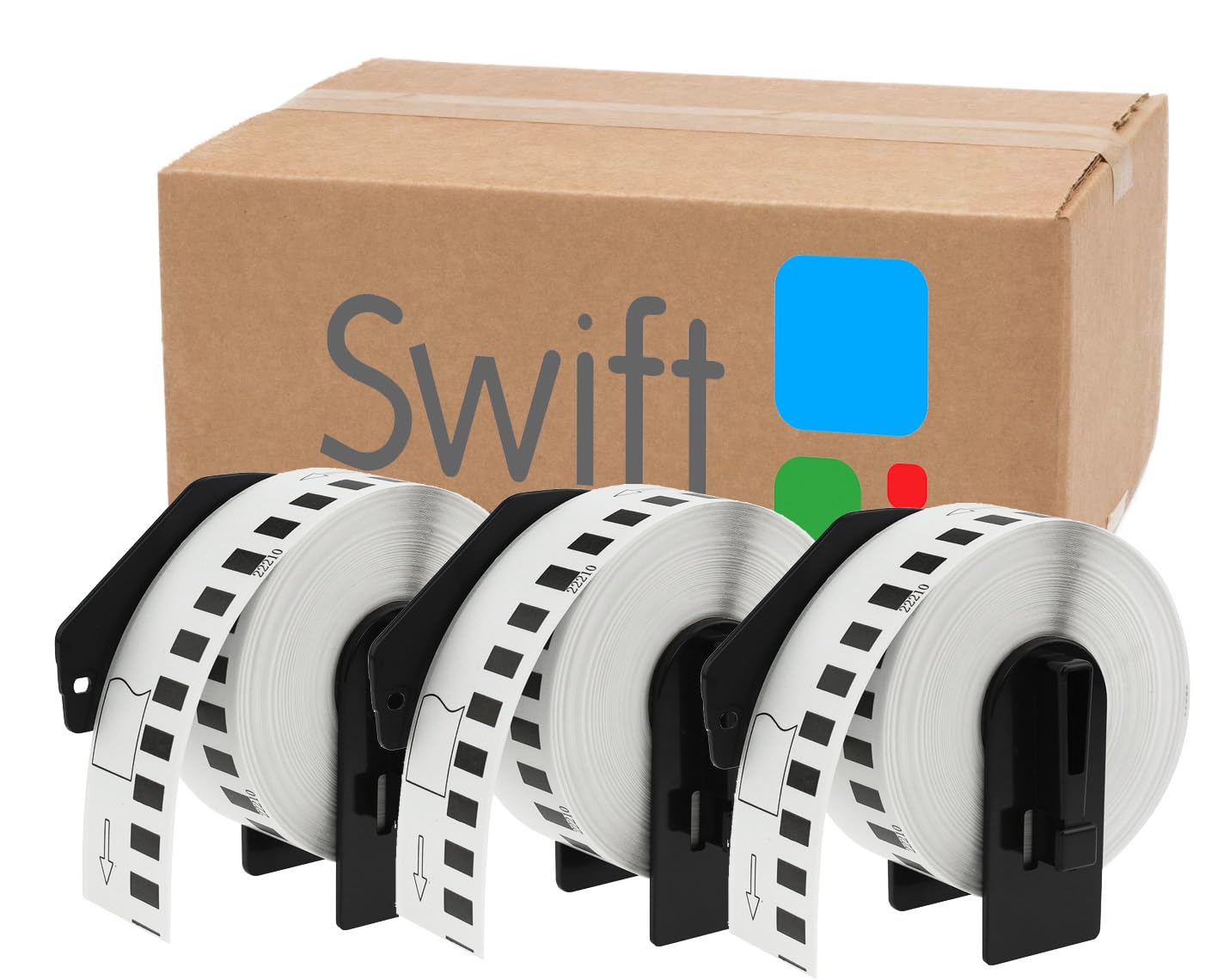 Swift 5 x Compatible DK-22210 29mm x 30.48m White Thermal Continuous Paper Tape Labels Compatible with Brother QL-1100 QL-1060N QL-570 QL-580 QL-700 QL-710W QL-800 QL-810W QL-820NWB Printers โ image 1