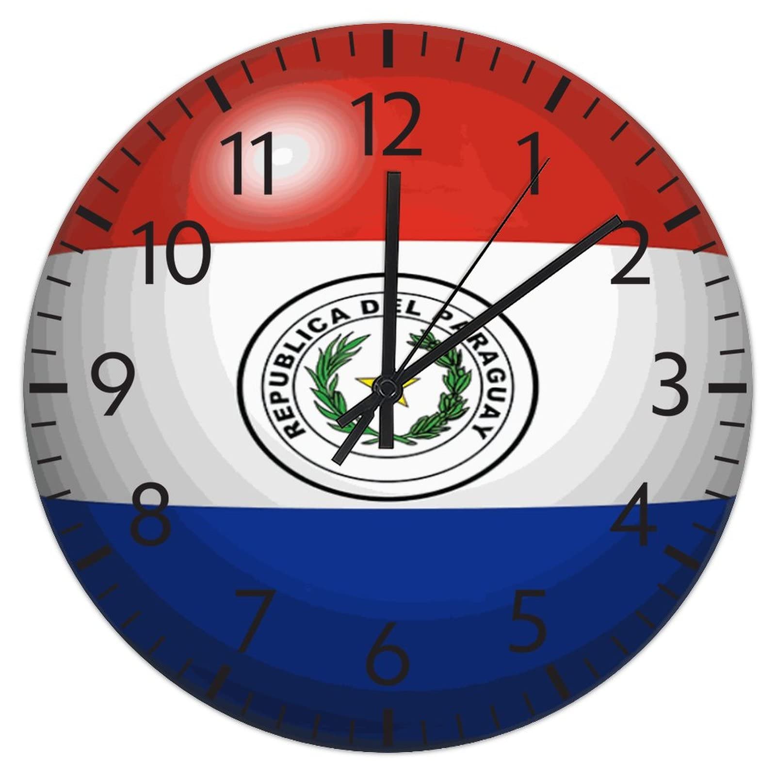Horloge murale ronde Paraguay en PVC 30 cm silencieuse pour cuisine