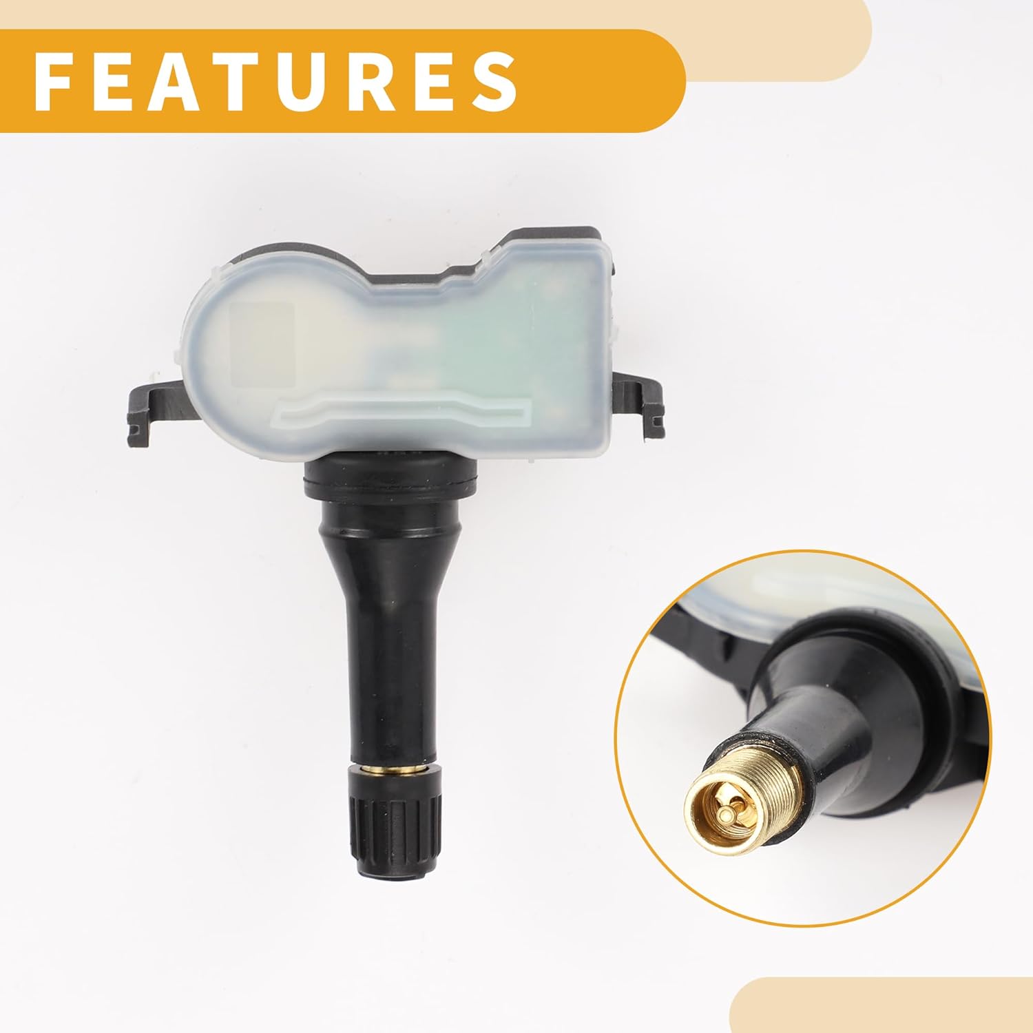 4 Pc Tire Pressure Sensor No.4250D585/4250C276 Car Inner Tire Pressure Monitoring Sensor for Mitsubishi Outlander Sport 2017-2024 Black Durable