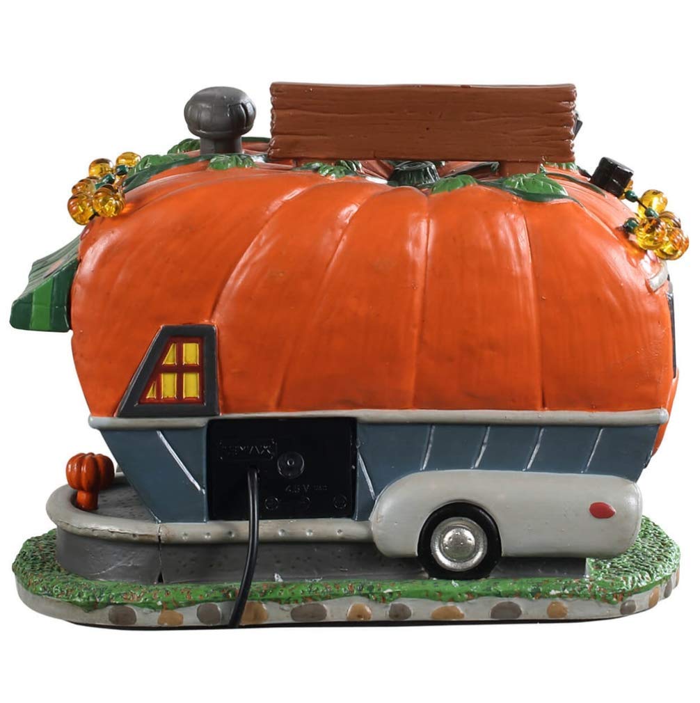 Lemax 95444 - Pick Me Pumpkin Wagon - Kürbis Lastwagen - Spooky Town - Beleuchtet & Batteriebetrieben - Tolle Halloween Tischdeko