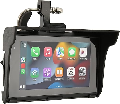 Estéreo de coche con pantalla táctil de 5 pulgadas, reproductor multimedia para coche con doble soporte Bluetooth Carplay, advertencia de