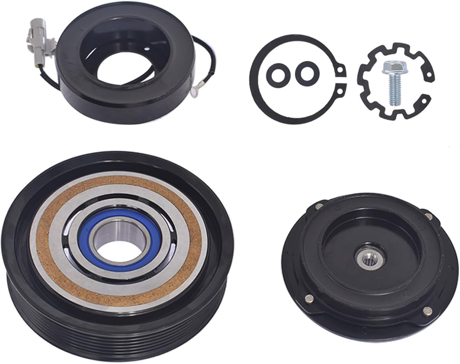 AC Compressor Clutch Kit Replacement for Highlander Camry Solara 2.4L 2001-2008