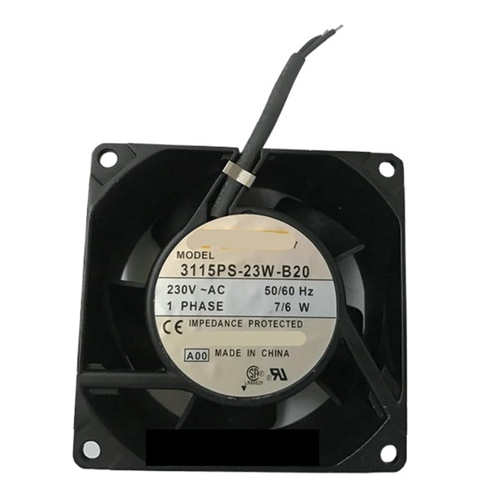 YMUGUEGH 3115PS-23W-B20 AC 230V 7W 6W 80x80x38mm 2-Wire Server Cooling Fan