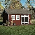 Handy Home Products Scarsdale 12x16 Do-it-Yourself Wooden Storage Shed Tan
