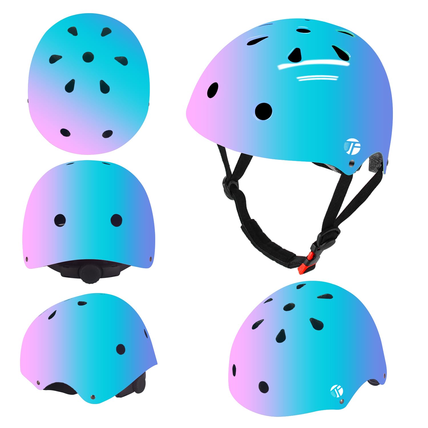 Adjustable Kids Toddler Helmet with Knee Pads,Elbow Pads & Wrist Guards,Bike Helmet for Ages 3-5,5-8,8-14,Boys & Girls Helmets and Pads Set for Skateboard,Skating,Biking,Cycling
