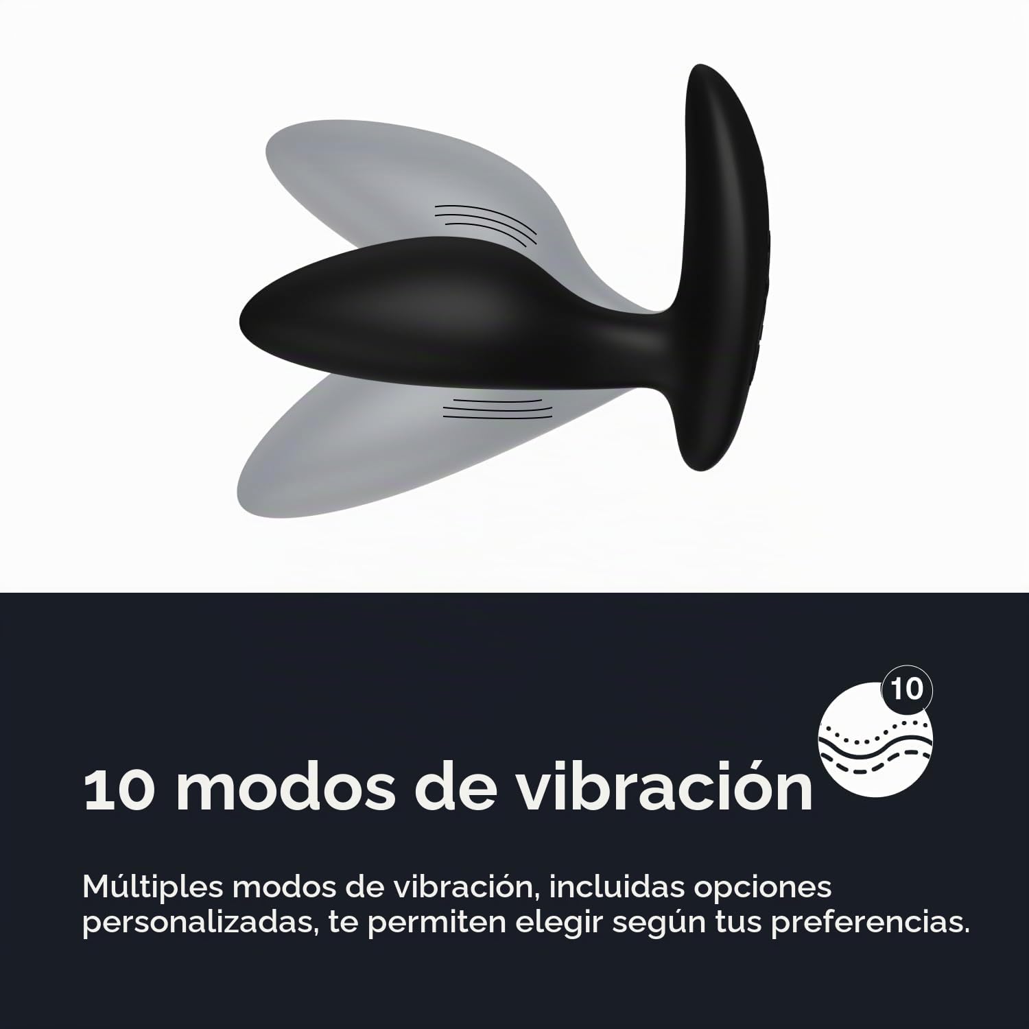 We-Vibe Ditto+ Plug Anal con Vibración – Juguetes para Parejas Adultas con Control por App y Mando – 10 Modos de Vibración – Vibrador Anal de Silicona – Resistente al Agua – Recargable - Negro