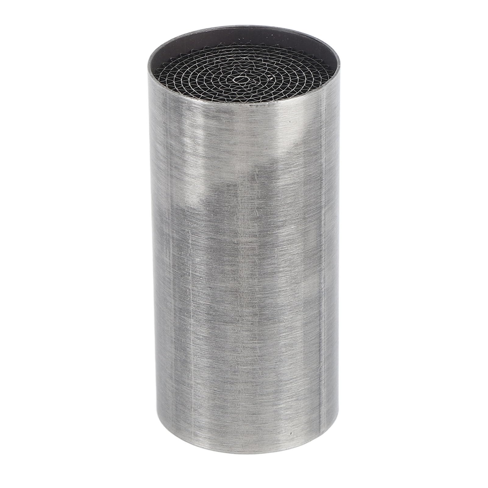 Échappement de Moto Catalyseur de Tuyaux Mid Typel Minongeur Fon Échappement Moyen Avant avec Réduction du Bruit Améliorée pour le Remplacement Générique de la Moto (48 * 100 mm)