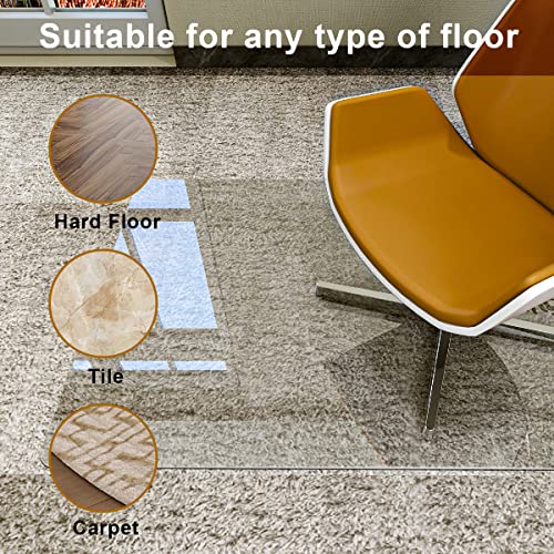 Glsland LBVC-GLASSMAT3646 Office Chair Mat For Carpet - 36 Inch X 46 Inch Tempered Glass Floor Mat thumb #3