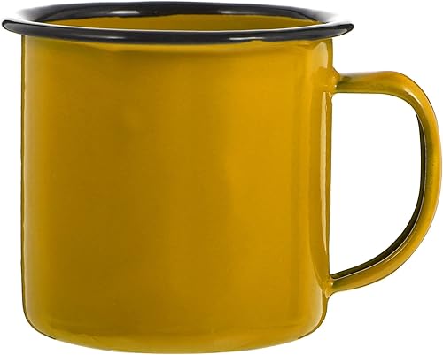 DOITOOL Clean Pot Gift - Taza de esmalte para vasos taza rústica revestida taza de chocolate vaso suave para cerveza al aire libre café práctico en