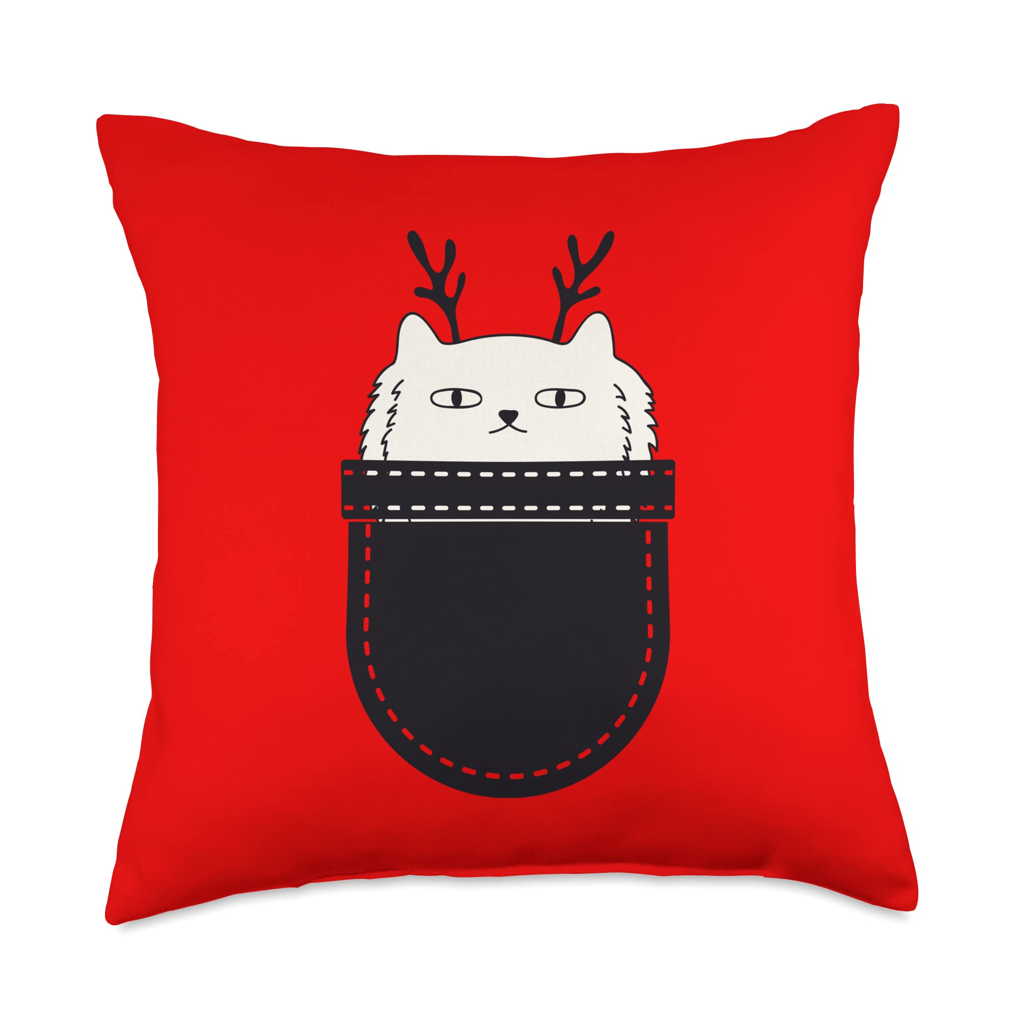 holiday cat pillow