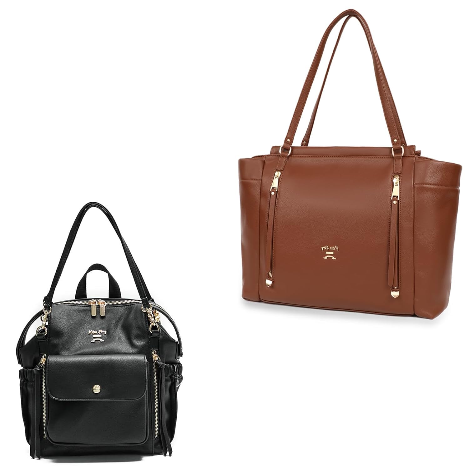 miss fong Small Diaper bag Mini Diaper Bag Backpack with Leather Diaper Bag Tote,Diaper Bag Organizer for Mom&Dad