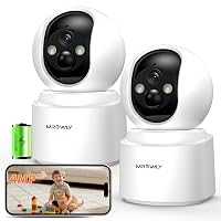 MROWLY Telecamera WiFi Interno 4MP 2.5K, 2 Pezzi