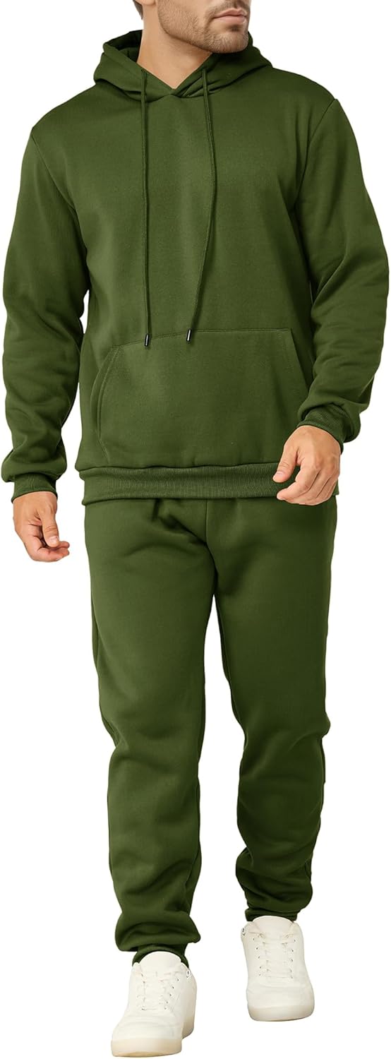 Men’s Tracksuits 2 Piece Casual Long Sleeve Sweatsuits Athletic Hoodie and Sweatpants Set Jogging Suit