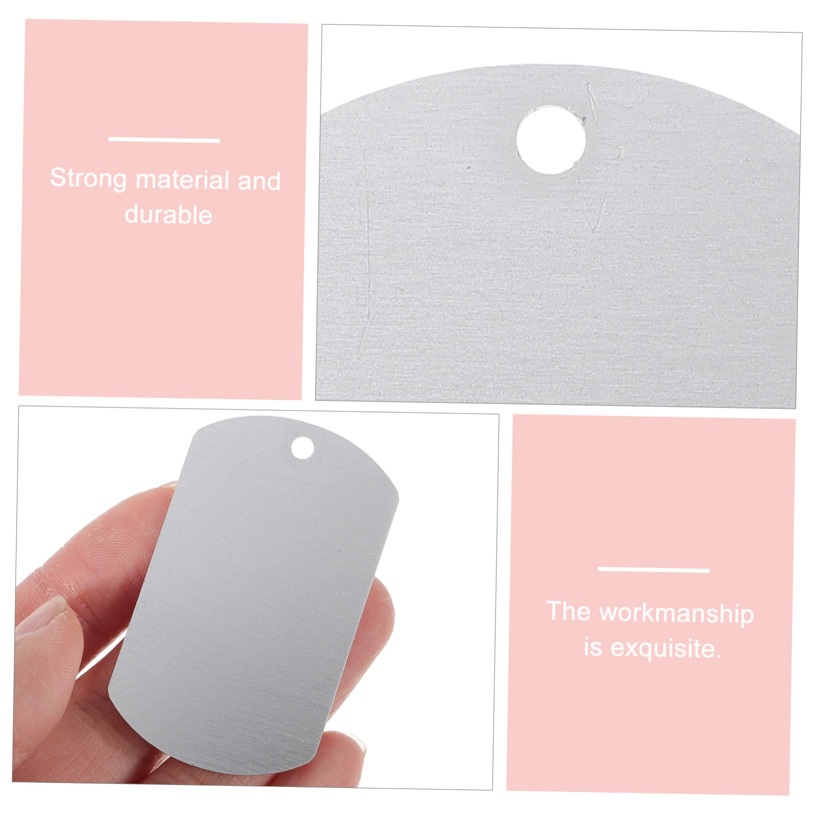 Toddmomy 100piezas Etiquetas De Identificación De Aluminio Para Mascotas Grabables Adecuadas Para Perros Gatos y Pequeñas Mascotas Personalizables