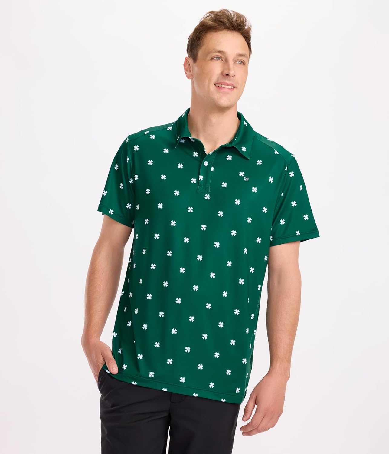 Tipsy Elves Golf Shirts for Men - Performance Athletic Fit Men's Golf Polo Shirts for Men w/Moisture Wicking Stretch Fabric - Image 2