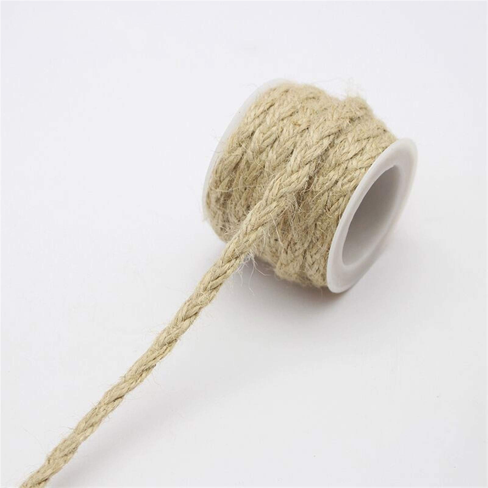 Cordel de yute natural de 7mm de grosor resistente para manualidades y decoración
