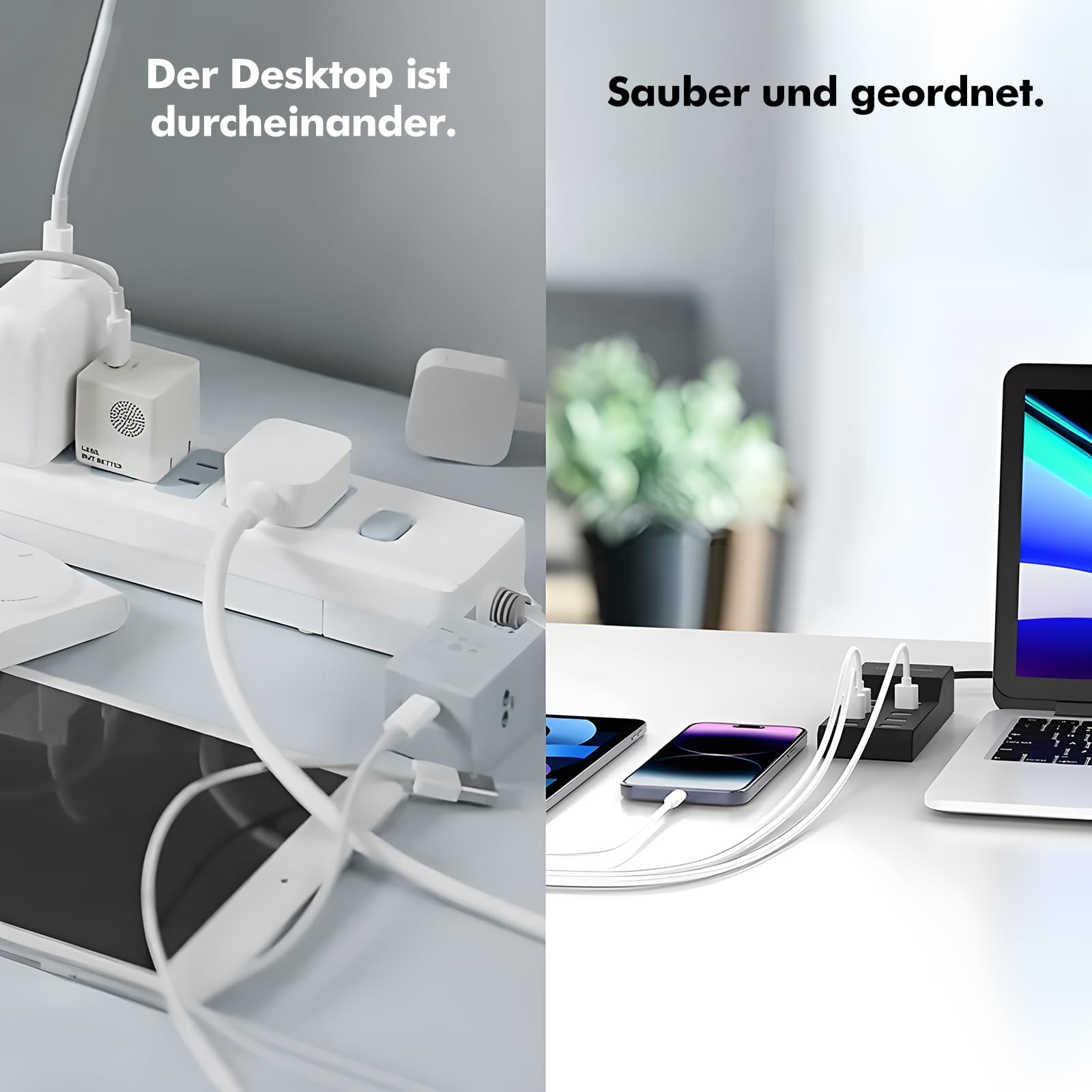 USB Charger 10 Ports 50 W, Multiple USB Hub Charging Dock, Multi-Socket Adapter Compatible with iPhone Samsung iPad Xiaomi Huawei Tablet — Amazon image 4