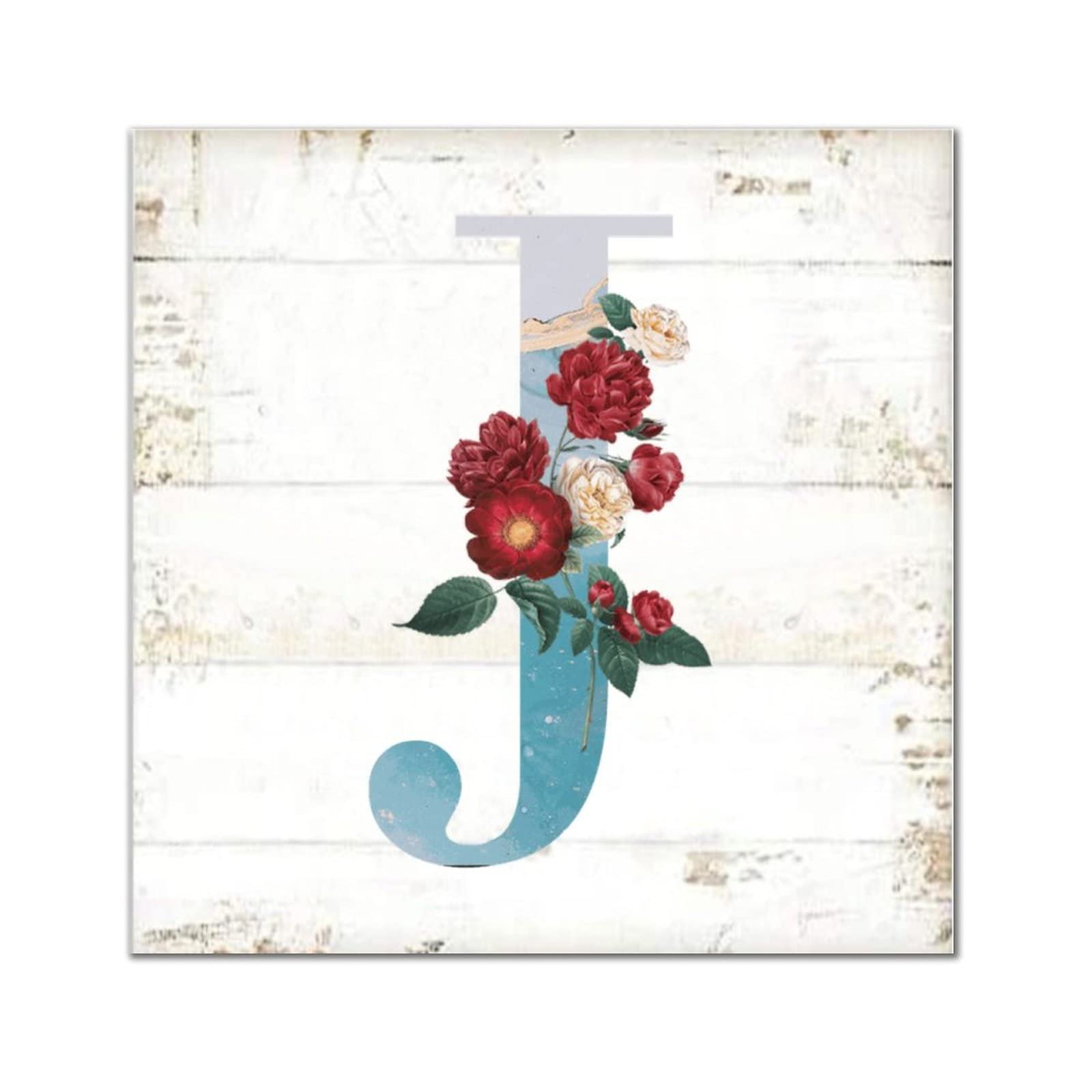 Lettre J en bois monogramme marbre pour habiller un mur vide de bar