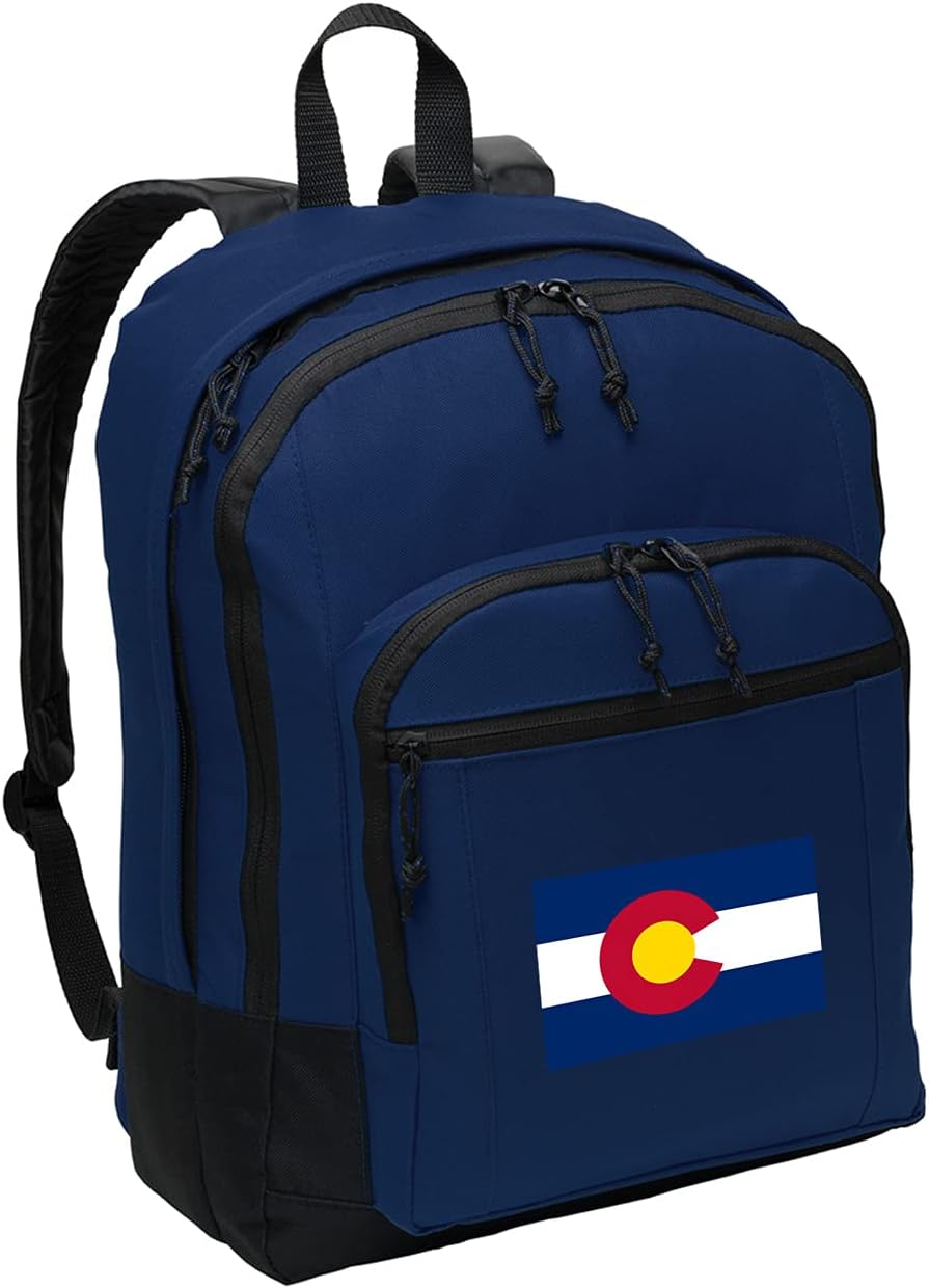 Broad Bay Classic Colorado Flag Backpack Medium Colorado State Backpack Laptop Sleeve
