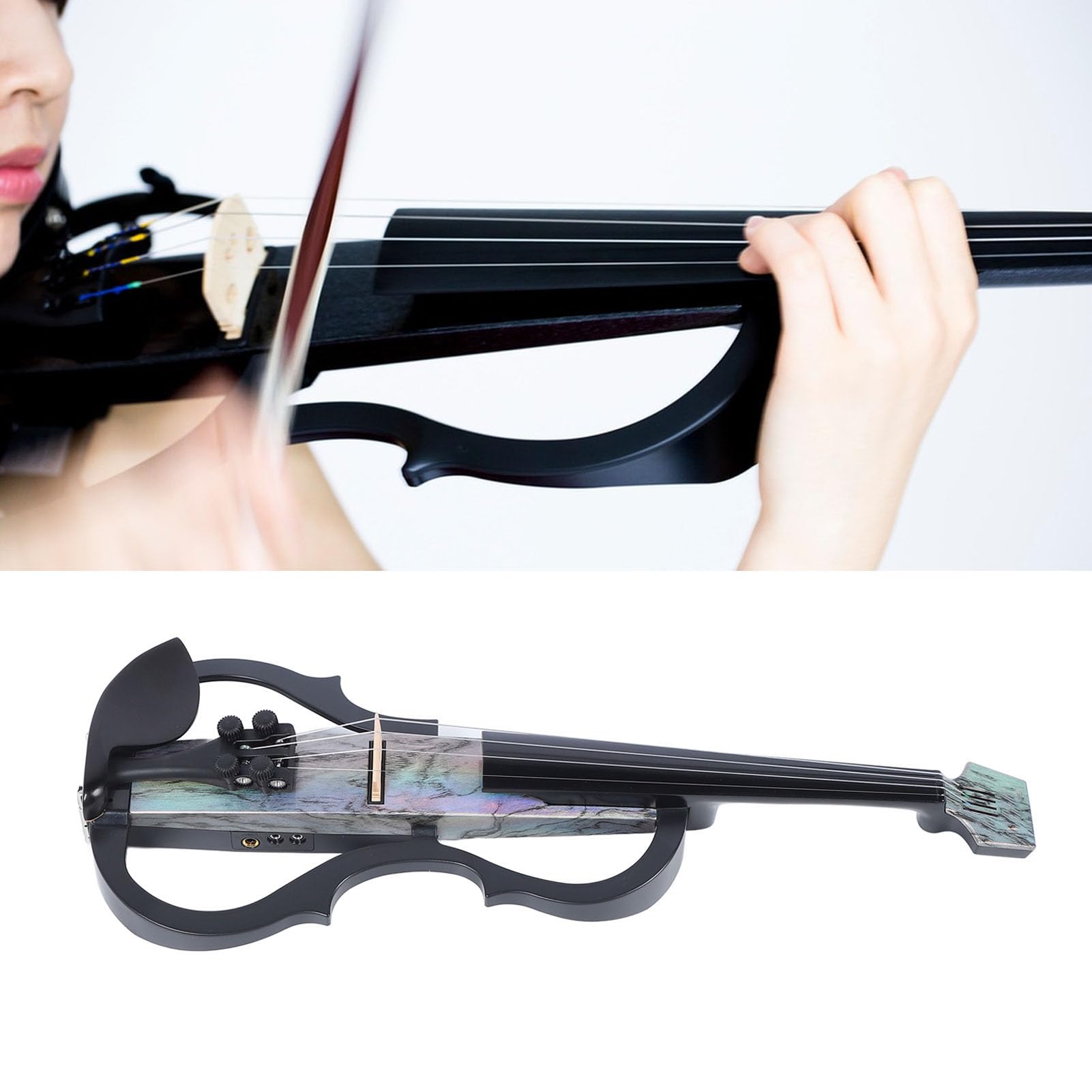 Violino Elettrico Silenzioso Professionale Durevole con Produzione AI per Adolescenti Adulti (Tipo 1)