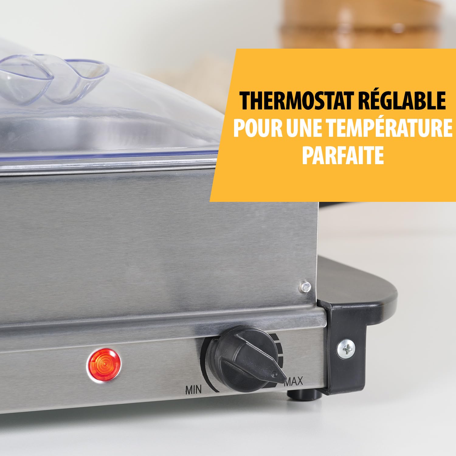 SucceBuy 9Qt Plat à ire à dessus roulant Buffet Chafer en acier inoxydable avec poêle pleine