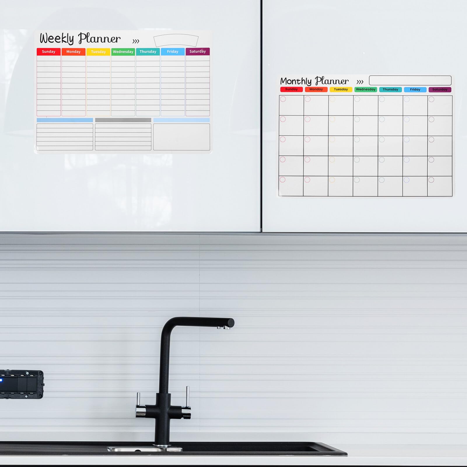 VILLCASE Wochenplaner mit Magnet für Kühlschrank Whiteboard-planer Magnetische Tagesplaner-tafel aus Robustem Kunststoffmaterial für Effiziente Terminkalender-organisation Abwischbare Notiz