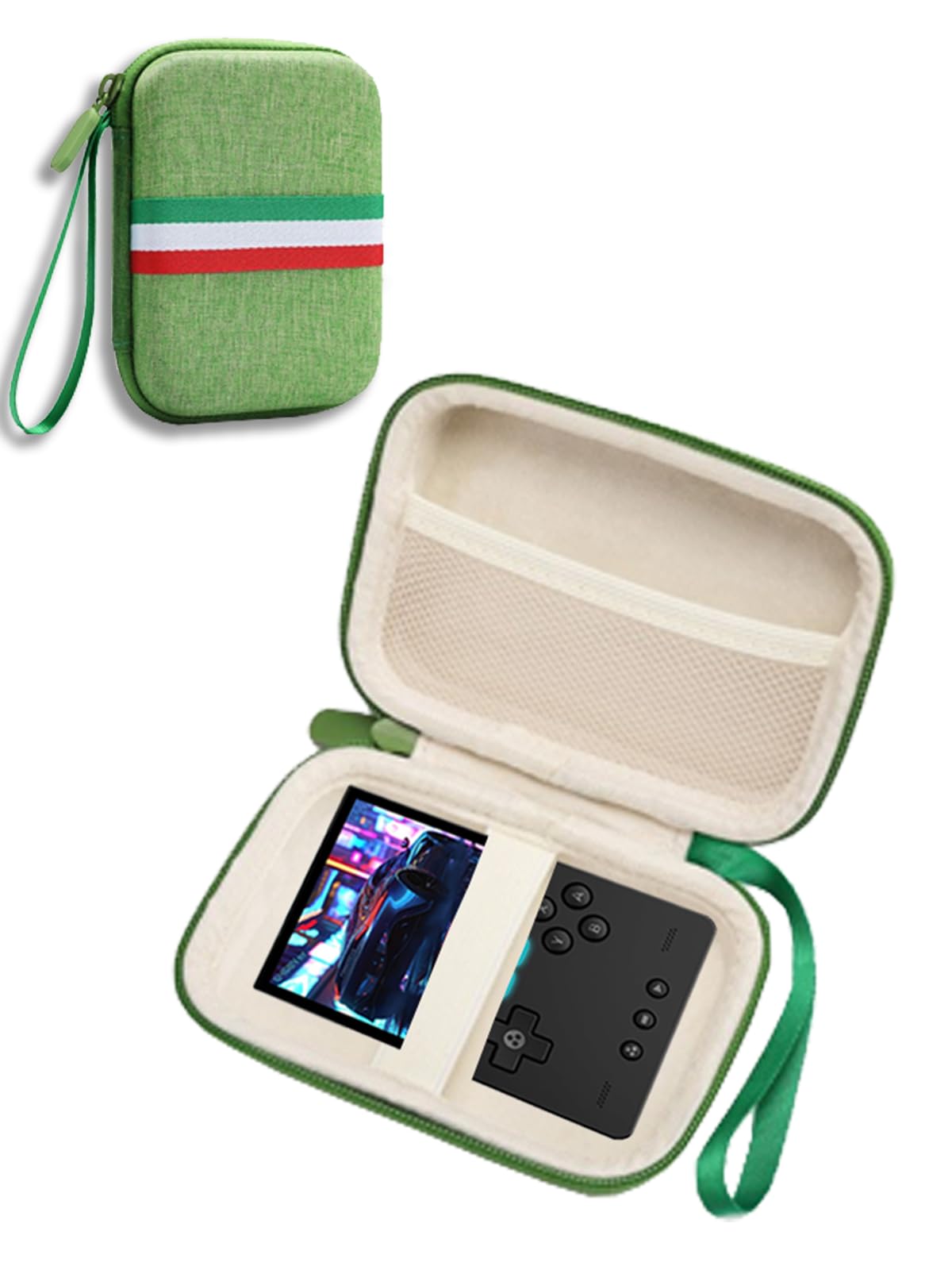 NOUKAJU Case for Trimui Brick Handheld Game Console, Game Console Protective Case,Drop-Proof,Scratch-Proof,Shock-Proof,Dust-Proof,Carrying Case for Trimui Brick Game Console(Green)