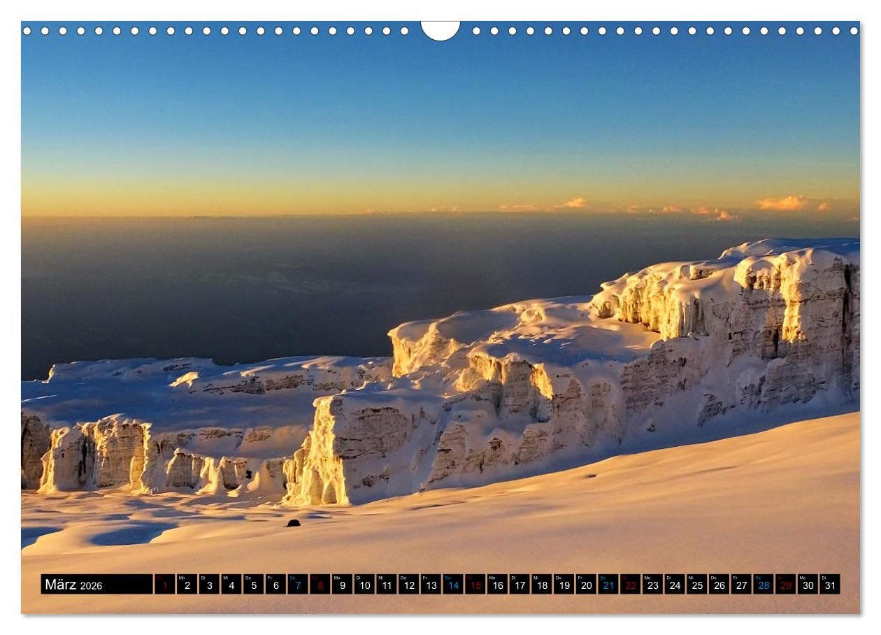 Kilimanjaro - das Dach Afrikas (Wandkalender 2026 DIN A3 quer), CALVENDO Monatskalender: Der höchste Berg Afrikas und einer der berühmtesten freistehenden Berge der Welt (CALVENDO Orte)