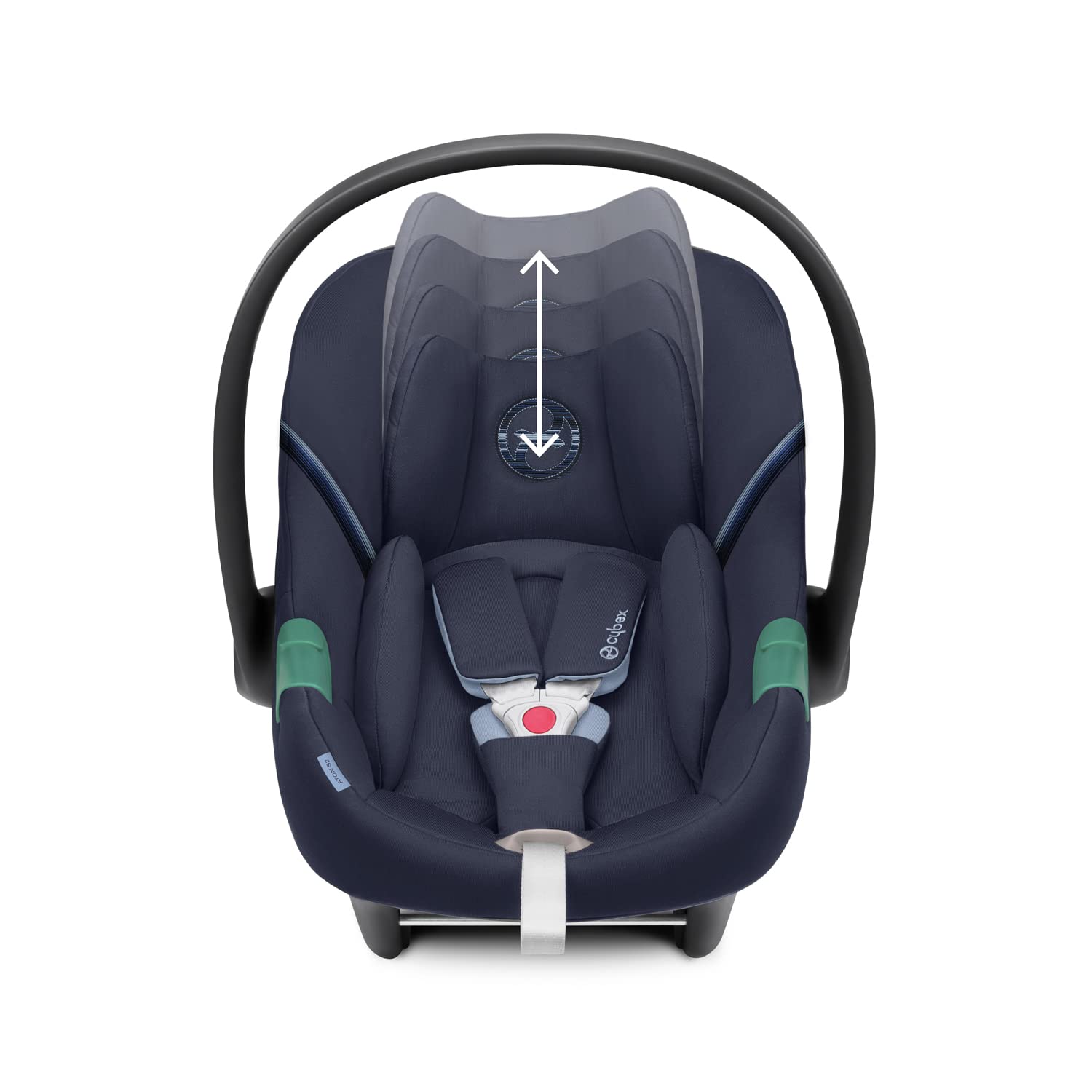 Cybex Gold Silla de coche para bebé Aton S2 i-Size, Desde el nacimiento hasta los 24 meses aprox., Máx. 13 kg, Incl. Reductor para recién nacidos, Compatible con SensorSafe, Ocean Blue