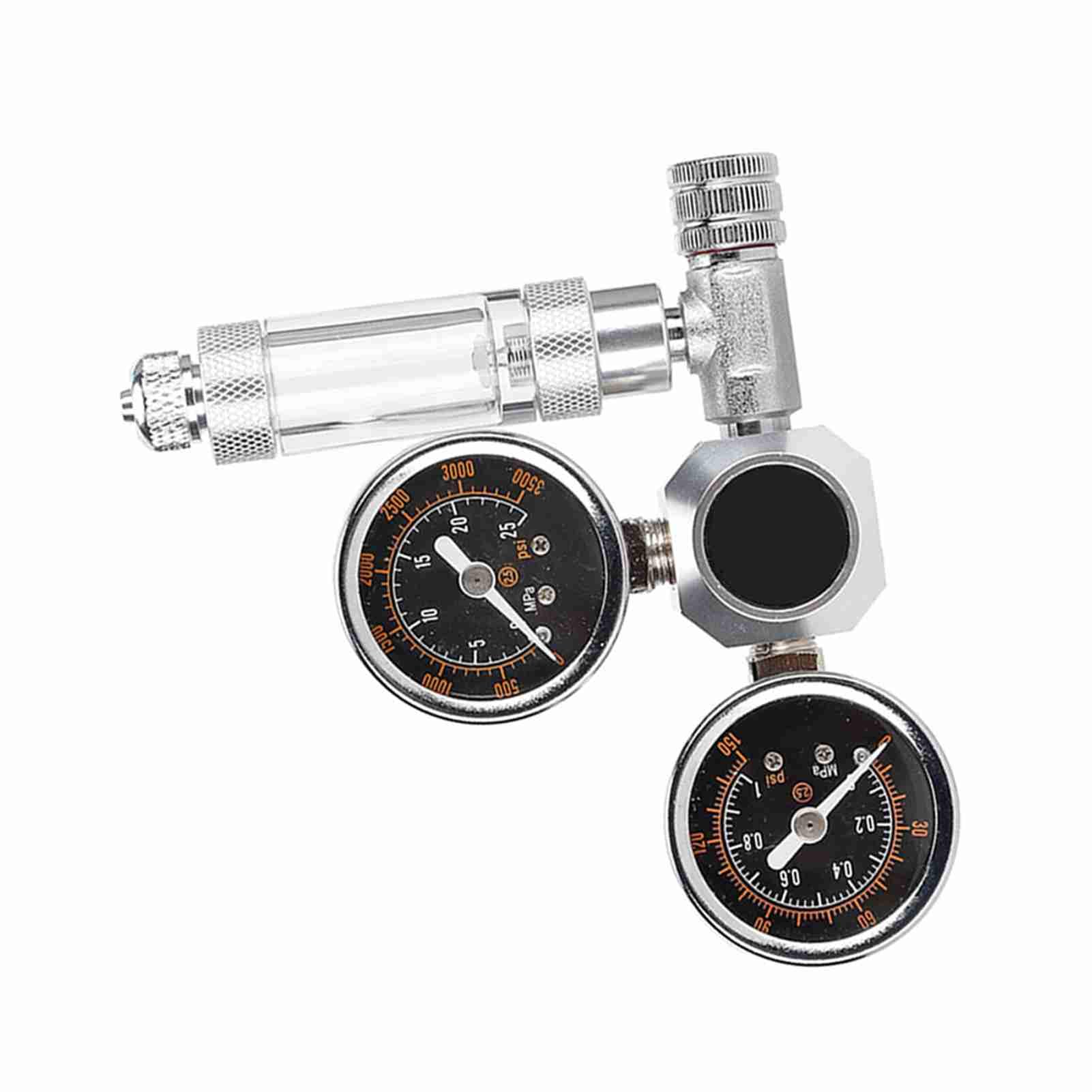 Régulateur de CO2, Double Affichage avec Compteur à Bulles et clapet Anti-Retour, pour Aquarium, Taille G5/8
