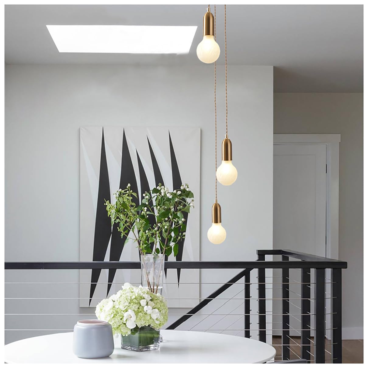Lustre de luxe E27 avec lampe suspendue en spirale G4 LED salon