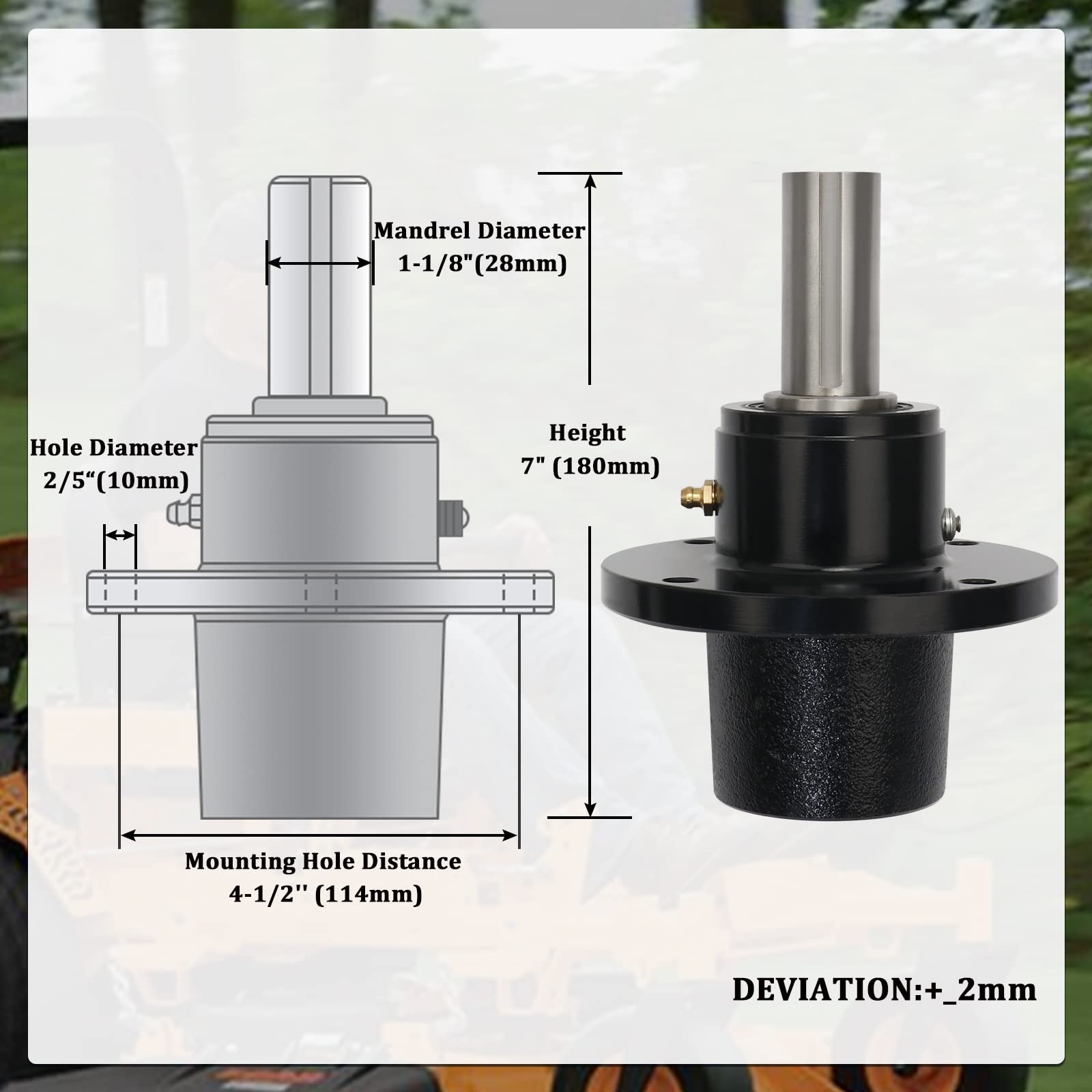 Amazon.com : KOOTANS Lawn Mower Spindle Fit 48