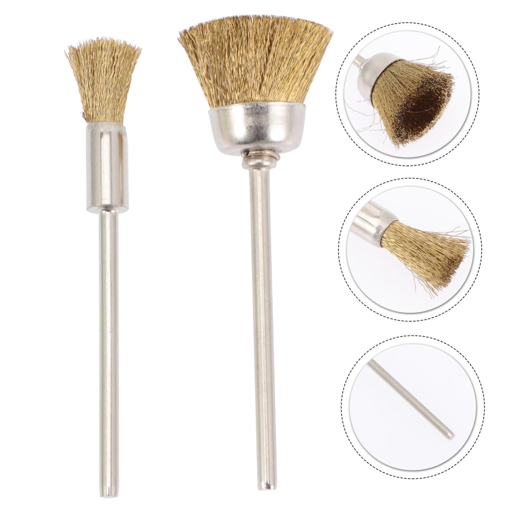 Healeved 20pezzi Spazzola Rame Per Pulizia Punta Trapano Per Unghie Strumenti Di Pulizia Per Nail Art Professionale Per Manicure e Pedicure