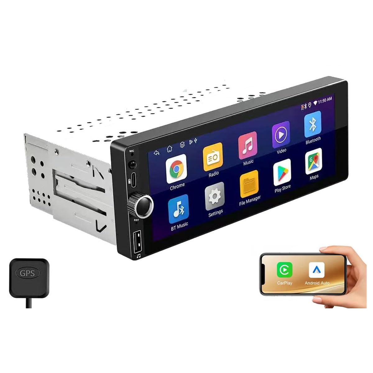 6AY-0 DOGBOOワイヤレス カーオーディオ 一体型ナビ Amazon.co.jp: DOGBOO 6.86インチ 1DINカーオーディオ Androidシステム