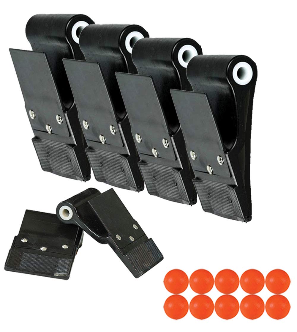 Quattro (4) Palette-Pale Dribling PRO per Gioco Tam-Tam in polietilene Nero, cm.8,5x10,8 Diametro Interno mm.12, con Schermo paramani, con 10 Palline in Omaggio