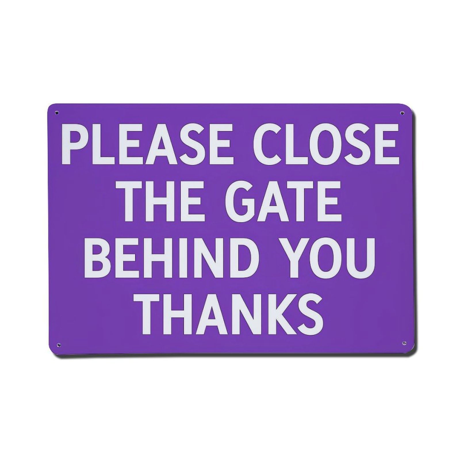 Please Close The Gate Behind You Thanks Tin Sign Metal Poster Vintage Metal Signs for Home Man Cave Bar Cafe Kitchen laundry room Wall Decorations Gift 8x12Inch