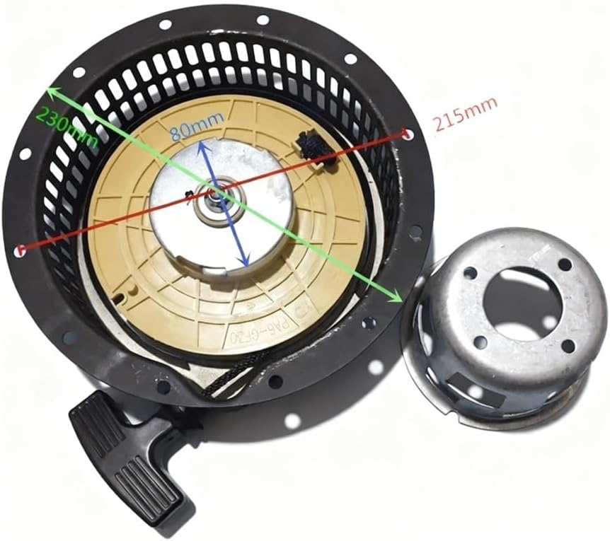 Recoil Starter Handle Starting Suit Fit for 186F 186FA 188F L100 Engine(Khaki)