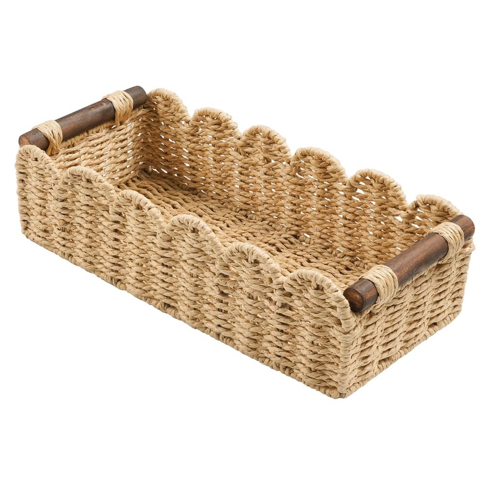 Cesta de Mimbre para Guardar Papel Higiénico: Organizador de Baño, Cesta Decorativa para Habitación Infantil, Cocina y Dormitorio.