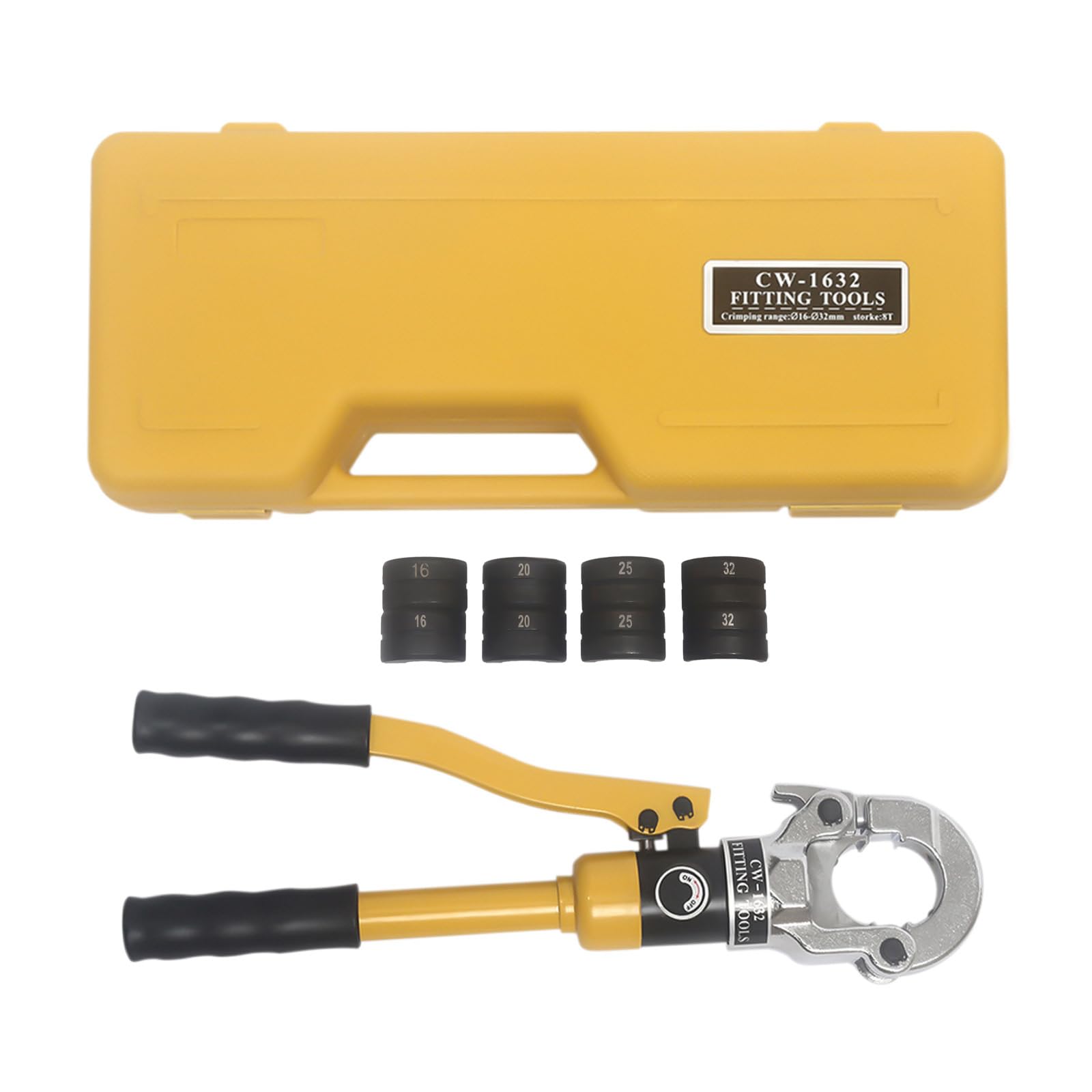 Szczypce zaciskowe, hydrauliczne szczypce zaciskowe 8t z matrycą 16-20-25-32 MM, profesjonalne wielowarstwowe szczypce zaciskowe do rur Pex, rur stalowych