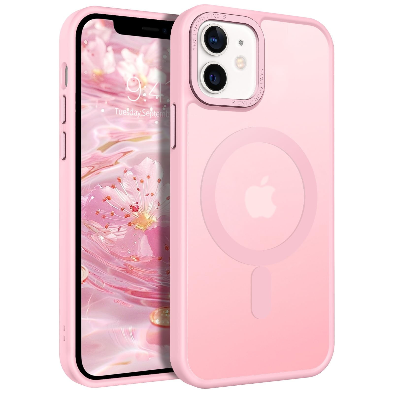 BENTOBEN for Magnetic iPhone 12 Mini Case, Phone Case iPhone 12 Mini [Compatible with Magsafe] Slim Fit Matte Design Shockproof Bumper Drop Protective Girls Women Boy Men iPhone 12Mini Cover, New Pink