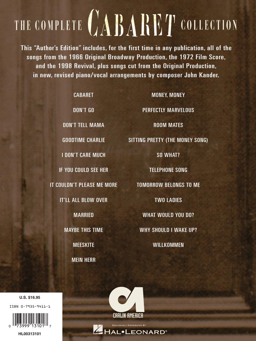 Cabaret (Complete Collection): Vocal Selections - Souvenir Edition