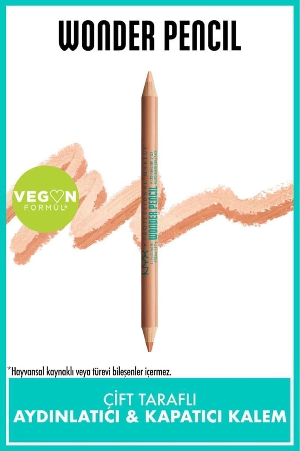 NYX PROFESSIONAL MAKEUP Wonder Pencil Çift Taraflı Aydınlatıcı & Kapatıcı Kalem - Warm Deep Warm Deep