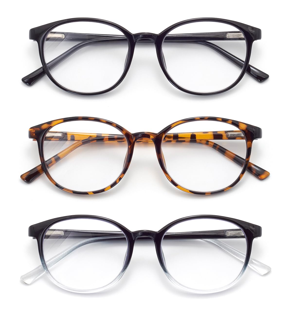 Lunettes anti-lumière bleue à monture ronde, lunettes d'ordinateur, charnières à ressort, lunettes haut de gamme, soulagent la fatigue oculaire