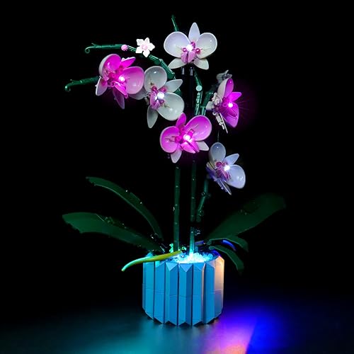 Miniatura 3 de BrickBling Luz compatible con Lego 10311 Orchid  Kit de iluminación de versión de sonido compatible con Lego Orchid Plant Decor Building Set No