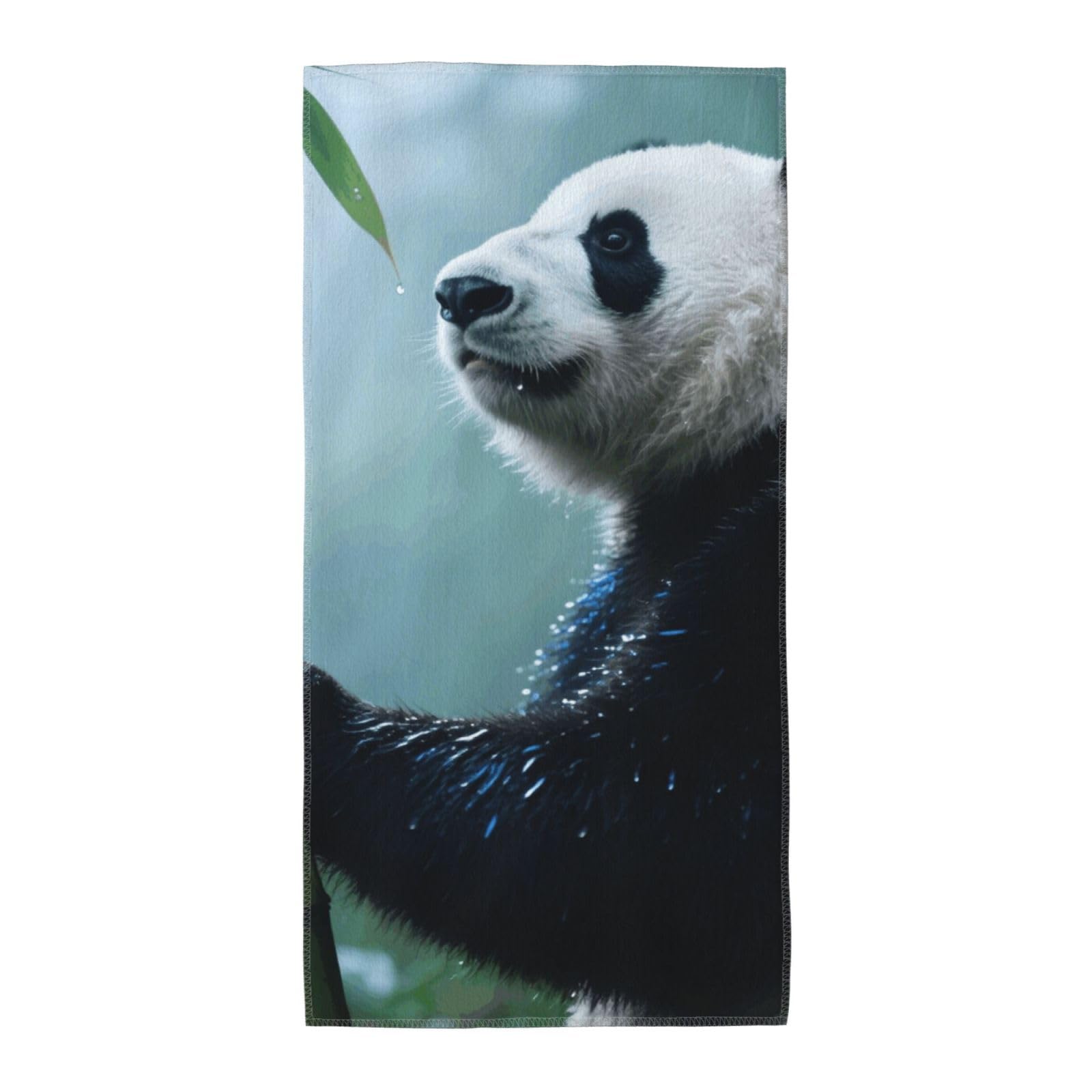 FekiLoot Absorbent Hand Towels 12"X24" Decorative Bathroom Towel Soft Microfiber Face Towel Cute Panda Dish Kitchen Towels for Bathroom Kitchen Hotel Spa Bath Towels