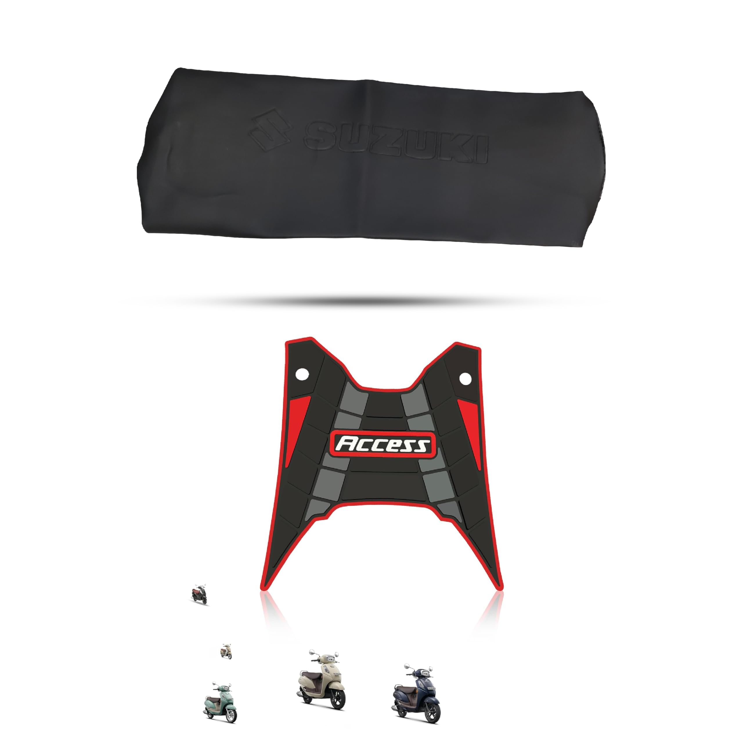 R.J.VON - Scooter Access 125 Seat Cover | 3D Footmat Multi Color | for Suzuki Access 125 BS6 New Medel 2025-image-0